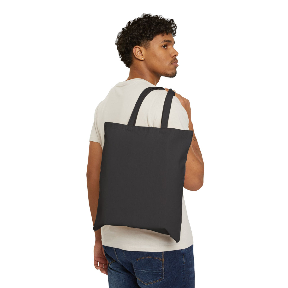 Mandala 'The Birth' Cotton Tote Bag — Boho Floral Canvas Market Tote