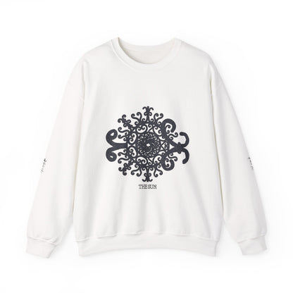 Crewneck Sweatshirt — Ornate Mandala Graphic “The Sun”