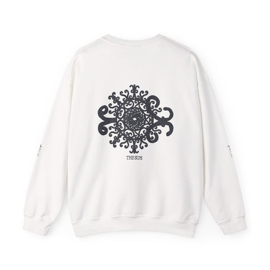Crewneck Sweatshirt — Ornate Mandala Graphic “The Sun”