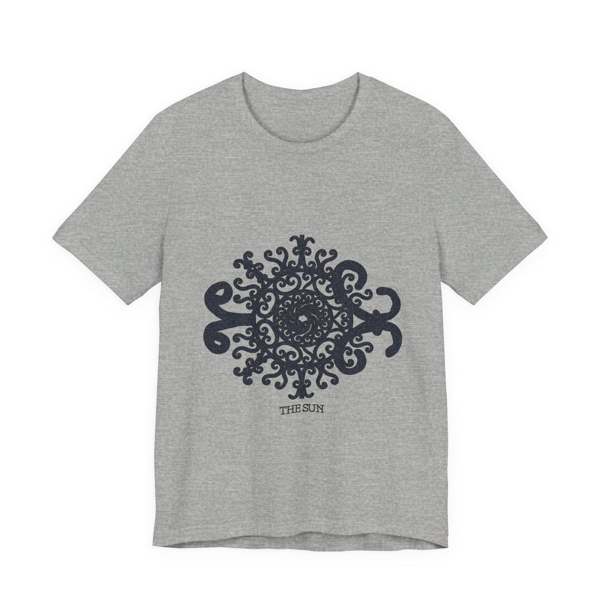 The Sun Mandala T‑Shirt — Intricate Black Sun Design Tee