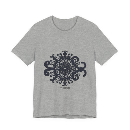 The Sun Mandala T‑Shirt — Intricate Black Sun Design Tee