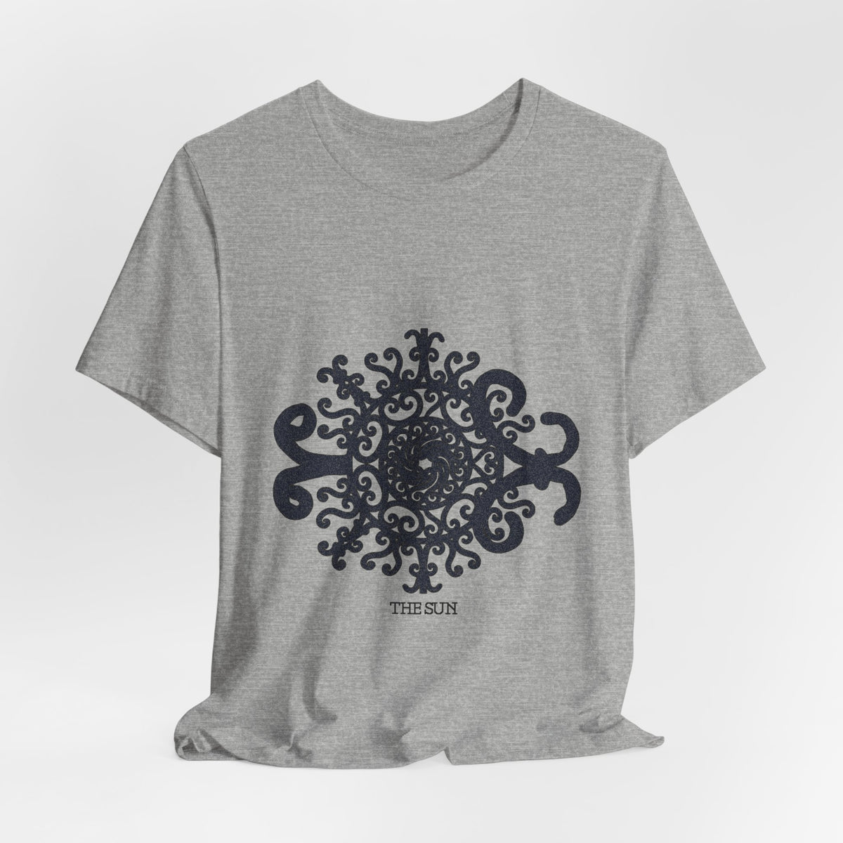 The Sun Mandala T‑Shirt — Intricate Black Sun Design Tee