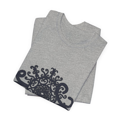 The Sun Mandala T‑Shirt — Intricate Black Sun Design Tee